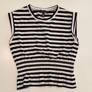 White House Black Market Striped Sleeveless Crop Top